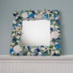Sea Glass & Seashell Mirror..