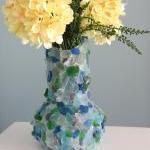 Beach Decor Sea Glass Vase ..