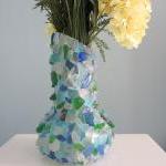 Beach Decor Sea Glass Vase ..