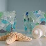 Beach Decor Sea Glass Votiv..