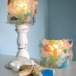 Beach Decor Sea Glass Votiv..