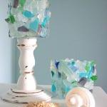 Beach Decor Sea Glass Votiv..