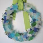 Beach Decor Sea Glass Wreat..